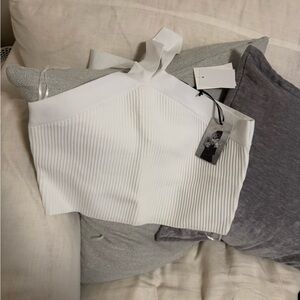 Sincerely Jules White Ribbed Top